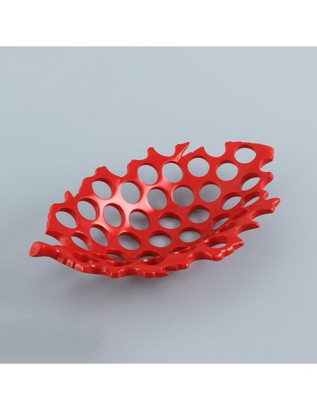 h2000-826 porte fruit rouge / blanc 38*23*10 cm