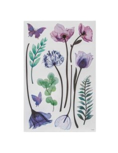 sticker illu 32x50 fleurs deco