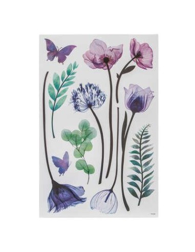 sticker illu 32x50 fleurs deco