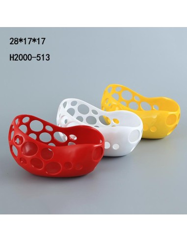 h2000-513 coupelle rouge / jaune / blanc 28*17*17 cm
