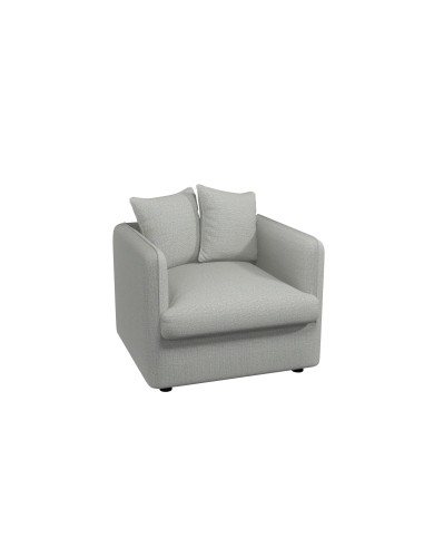 rory 14 - fauteuil  valverde - gris clair- 85x85x82cm