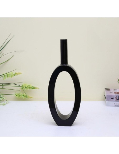 g323 vase noir / rouge / blanc 18*8*47 cm