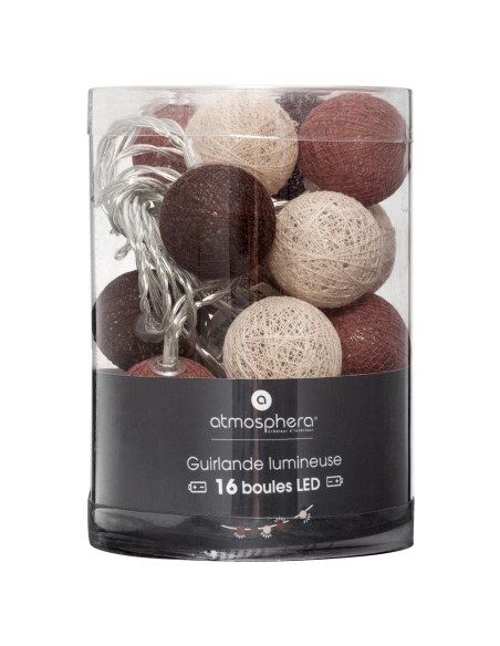 145102w-guirlande led pile 16 boules "land" d.3,5