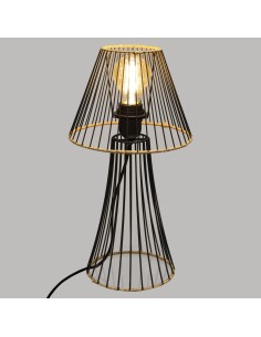 lampe filaire "sisal" noir h.38,5
