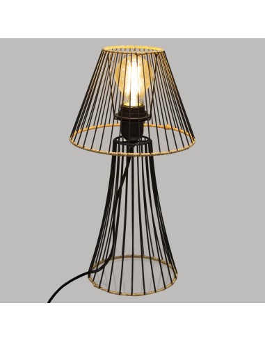 lampe filaire "sisal" noir h.38,5