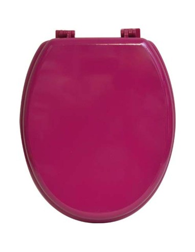 4101151 - abattant wc mdf 18 pouces attaches plastiques - fuchsia
