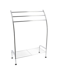 9615102 - porte serviettes 1 etagere 3 barres - chrome