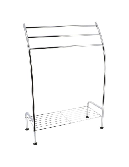 9615102 - porte serviettes 1 etagere 3 barres - chrome