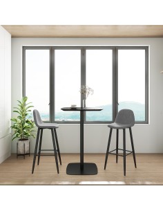 table bar ovalny - noir - 70x70x103cm