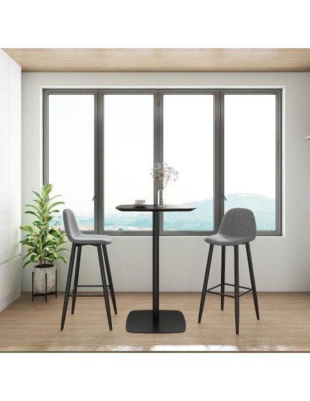 table bar ovalny - noir - 70x70x103cm