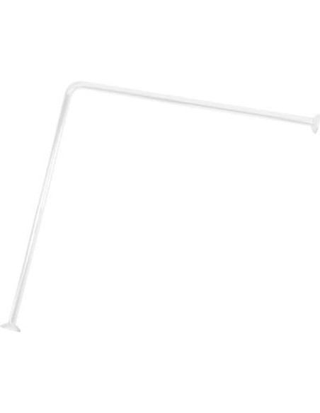 2102100 - barre de douche d'angle 80x80 cm aluminium - blanc