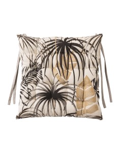 galette capitonne belize 40x40 noir et beige