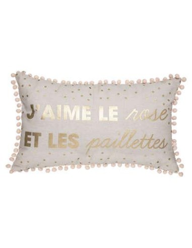 174202a - coussin rect rose dore 30x50