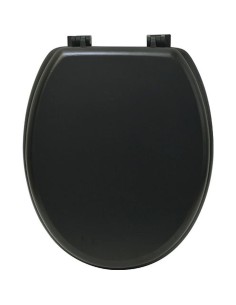4101108 - abattant wc mdf 18 pouces attaches plastiques - noir mat
