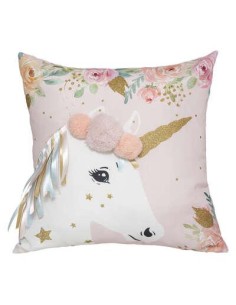 174203 - coussin carre licorne rubans