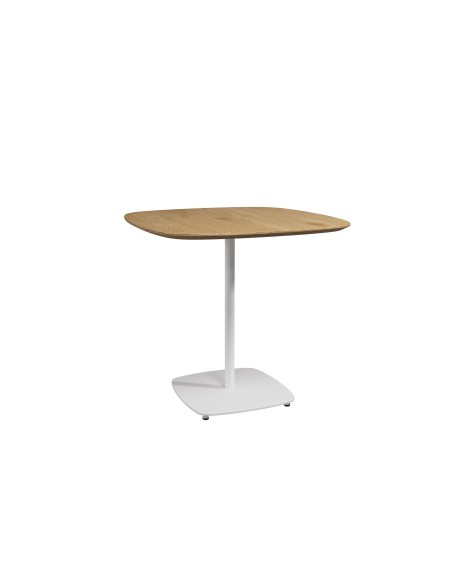 table carree ovalny -bois- 80x80x75cm