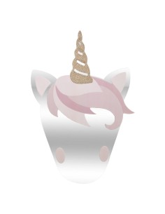 sticker miroir licorne 32x22