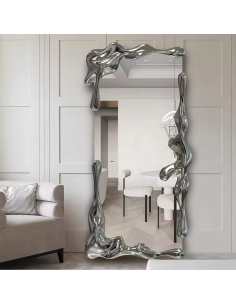 j26 miroir goutte d'eau 3  - argent  - 180*80*15 - frp, galvanoplastie, mdf, sup