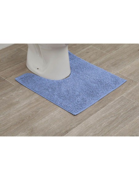 7601112-tapis contour wc polyester 45x50 cm - ciel