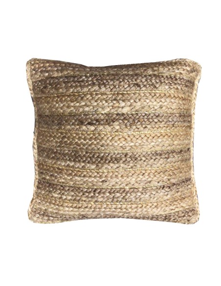 coussin jute et lurex 45x45cm