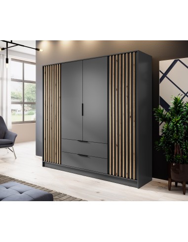 armoire nelly 4d graphite