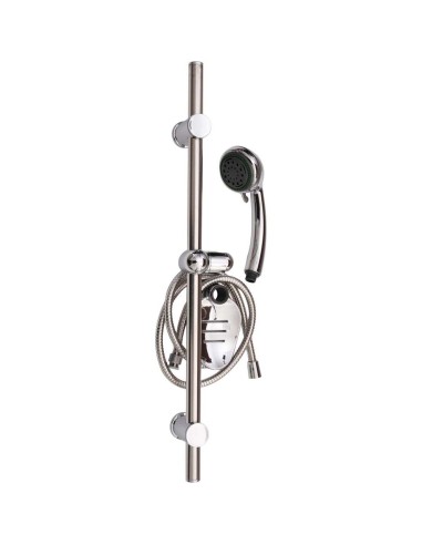 3401102 - kit barre/douchette 4 fonctions et anticalcaire/flexible 150 cm/porte
