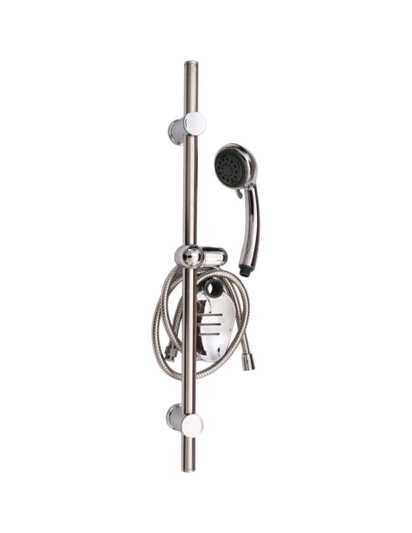 3401102 - kit barre/douchette 4 fonctions et anticalcaire/flexible 150 cm/porte