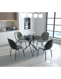 chaise beetle / scaraba gris - 52x55x87cm