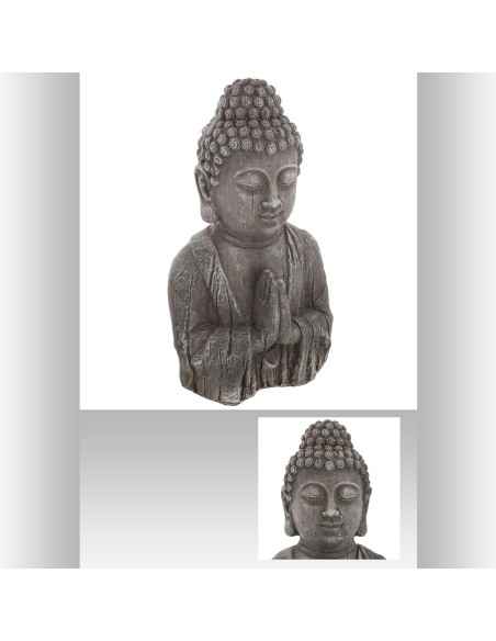 155113-bouddha effet bois h 48 L. 29 x P. 20 x H. 50 cm