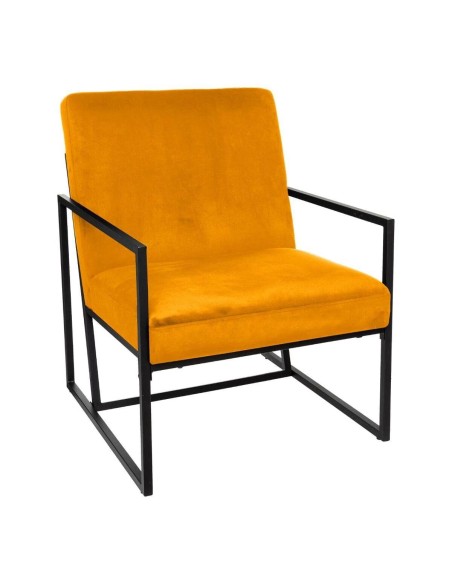 166758a - fauteuil vel ocre contemp