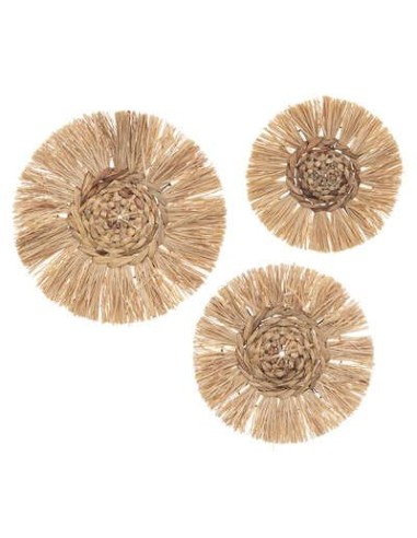 185896 - deco mur raphia velina x3