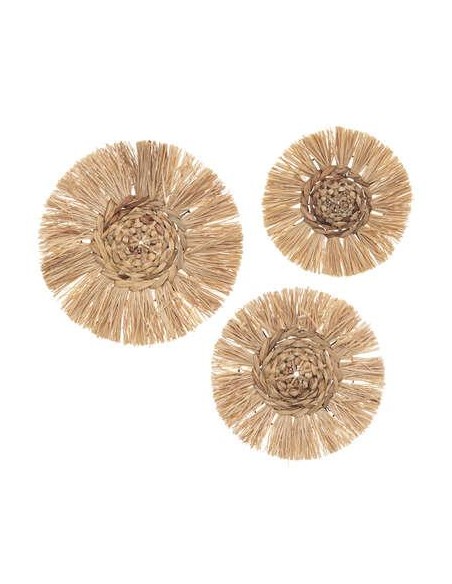 185896 - deco mur raphia velina x3