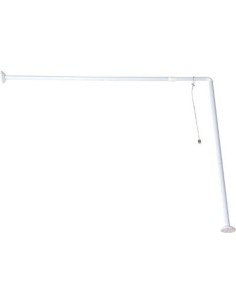 2106100 - barre d'angle de baignoire/cable de fixation metal plafond - blanc