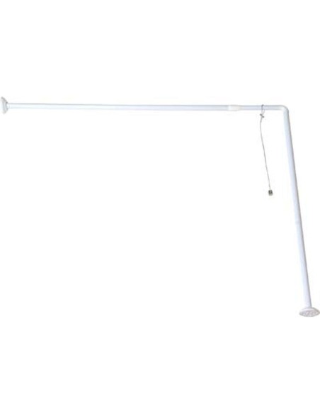 2106100 - barre d'angle de baignoire/cable de fixation metal plafond - blanc