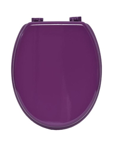 4101170 - abattant wc mdf 18 pouces attaches plastiques - aubergine