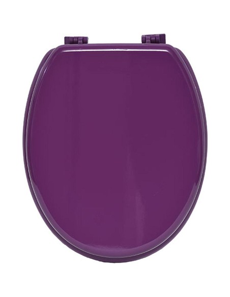 4101170 - abattant wc mdf 18 pouces attaches plastiques - aubergine