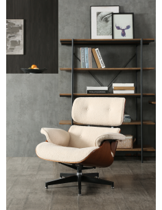 chaise bureau reynolds - creme - 86x88x76cm