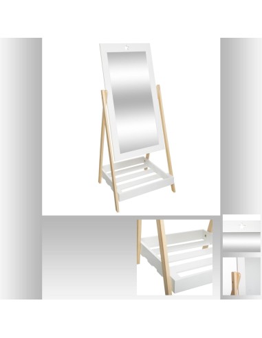 miroir pied mdf blc 102x46