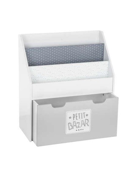 127221b - bibliotheque bac douceur gris