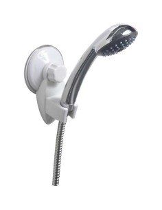 9708100 - support douchette abs/pvc sur ventouse - blanc