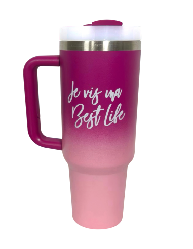 mug thermo cup / paille sans bpa acier inoxydable