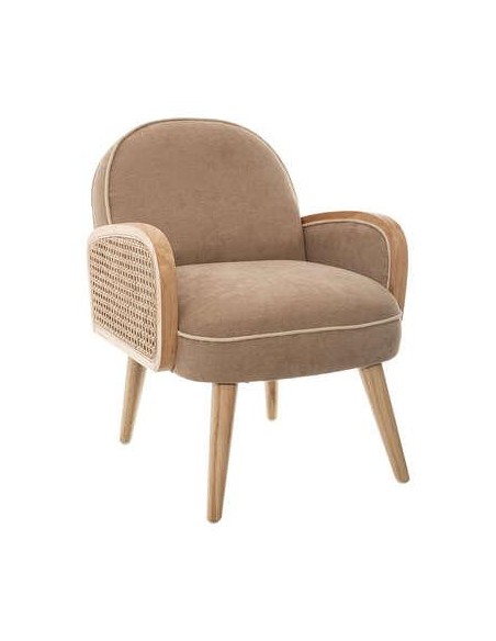 158803b-fauteuil cannage enfant taupe