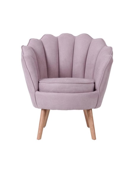 437967-throne fauteuil en suedine rose 63x64xh90cm