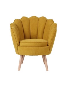 437950-throne fauteuil en suedine safran 63x64xh90cm