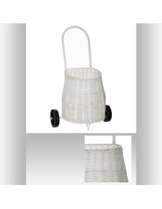 174046 - chariot plastique effet osier