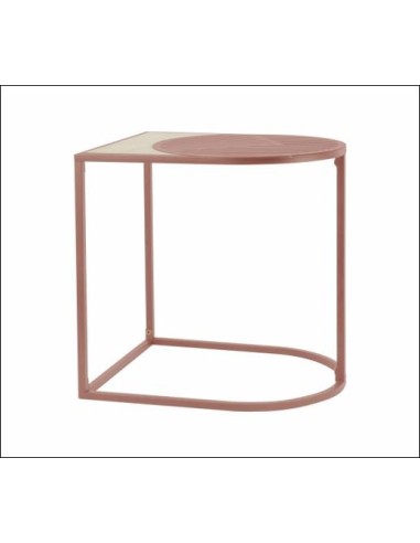 414449 - zoe table d'appoint metal l. 38 x p.30 x h. 42 cm  rose