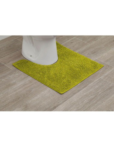 7601141-tapis contour wc polyester 45x50 cm - vert anis