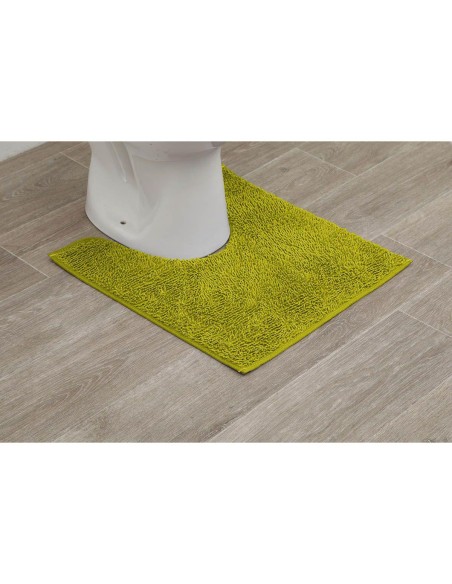 7601141-tapis contour wc polyester 45x50 cm - vert anis