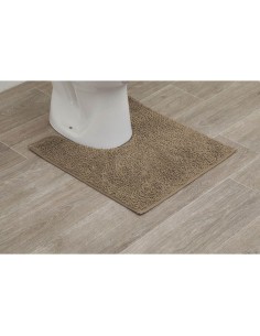 tapis contour wc polyester 45x50 cm - taupe