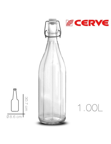 bouteille milly 1 litro diam 8.6 x h30.7 cm